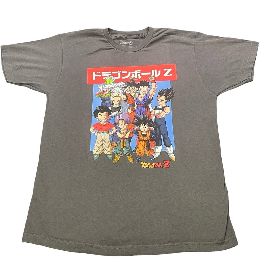 DragonBall Z‎ Gray Graphic Tee T Shirt Mens Size Large 42/44 Toei Animation
